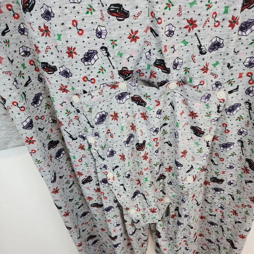 Savage X Fenty Mens Holiday Jumper Pajamas Size M Long Johns Open Back One Piece